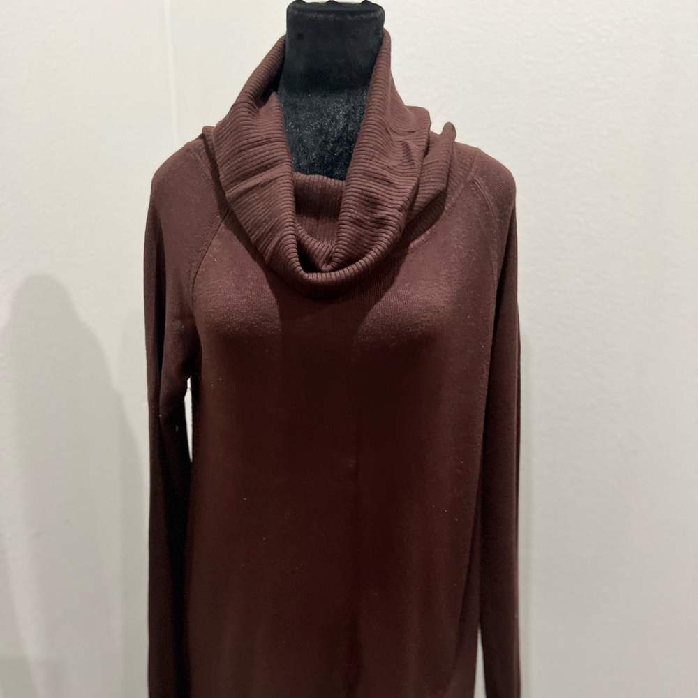 Long brown sweater